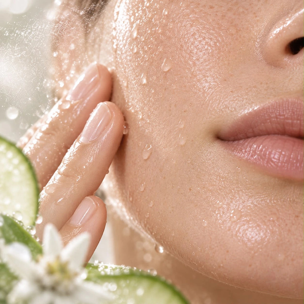 Application du tonic sur le visage